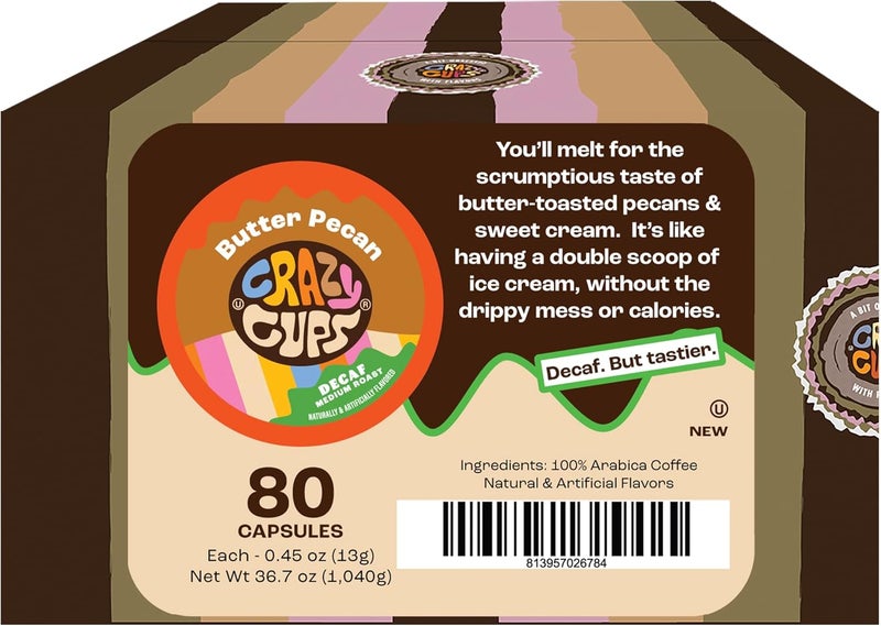 Crazy Cups Decaf Butter Pecan Coffee Pods - Image 2